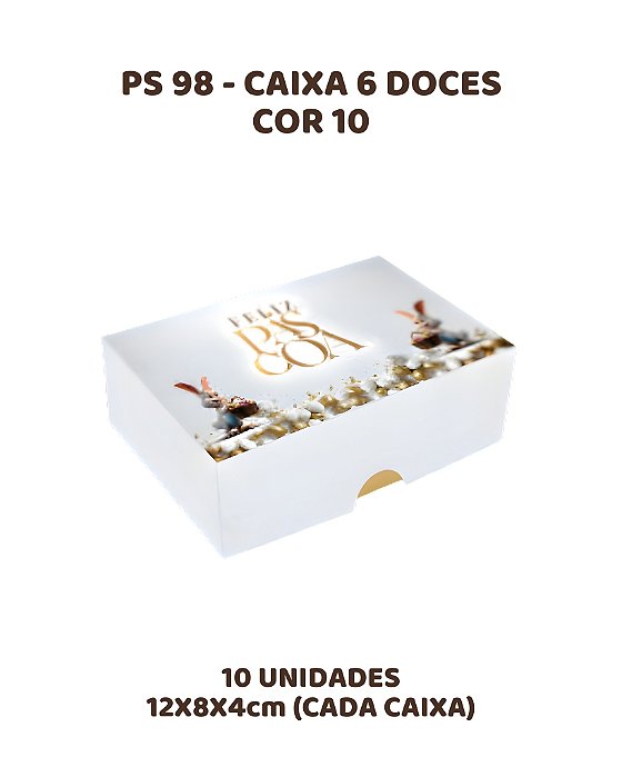 CAIXA 6 DOCES C/10UN PS98 COR 10 - MF (PÁSCOA)