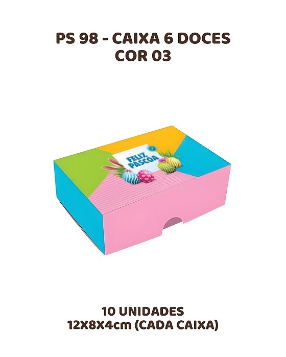 CAIXA 6 DOCES C/10UN PS98 COR 03 - MF (PÁSCOA)