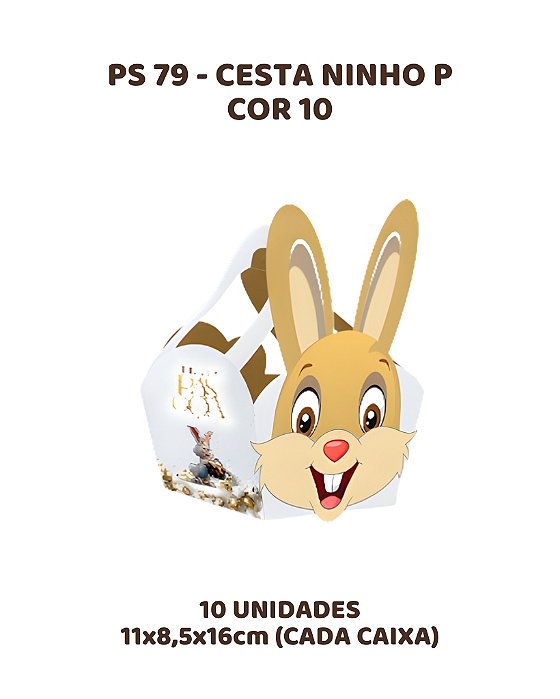 CESTA NINHO P C/10UN PS79 COR 10 - MF (PÁSCOA)