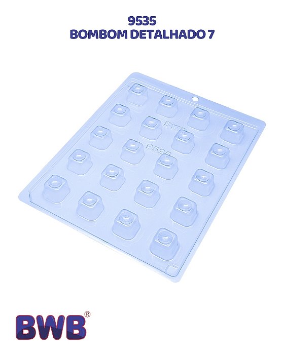 FORMA DE ACETATO SIMPLES - BOMBOM DETALHADO 7 (9535) - BWB (PÁSCOA)