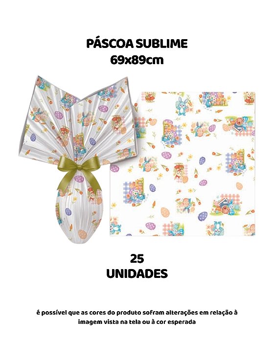 FOLHA POLI METALIZADA C/25UN PÁSCOA SUBLIME 69X89cm BRANCO – EMBALE (PÁSCOA)
