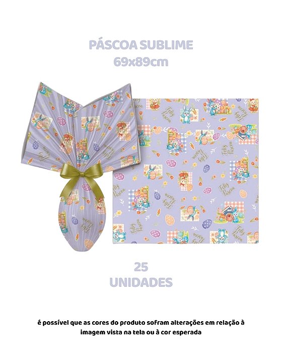FOLHA POLI METALIZADA C/25UN PÁSCOA SUBLIME 69X89cm LILÁS – EMBALE (PÁSCOA)