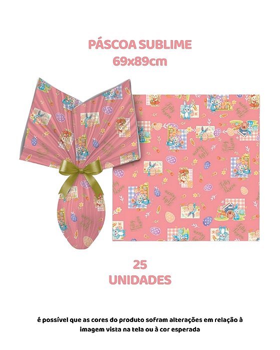 FOLHA POLI METALIZADA C/25UN PÁSCOA SUBLIME 69X89cm ROSE GOLD – EMBALE (PÁSCOA)