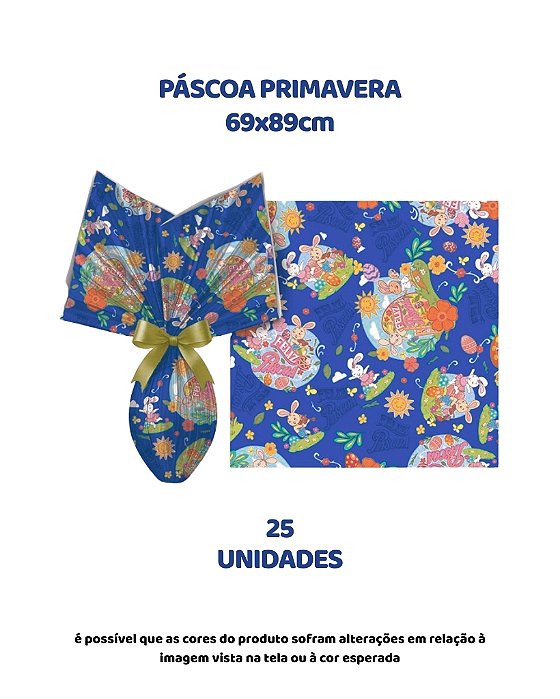 FOLHA POLI METALIZADA C/25UN PÁSCOA PRIMAVERA 69X89cm AZUL ESCURO – EMBALE (PÁSCOA)