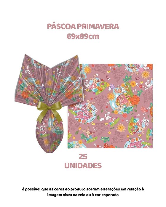 FOLHA POLI METALIZADA C/25UN PÁSCOA PRIMAVERA 69X89cm ROSE GOLD – EMBALE (PÁSCOA)