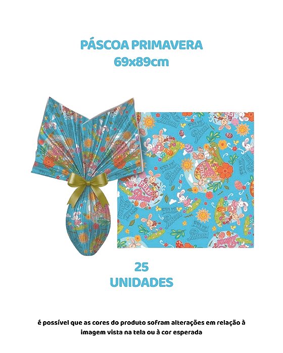 FOLHA POLI METALIZADA C/25UN PÁSCOA PRIMAVERA 69X89cm AZUL CLARO – EMBALE (PÁSCOA)