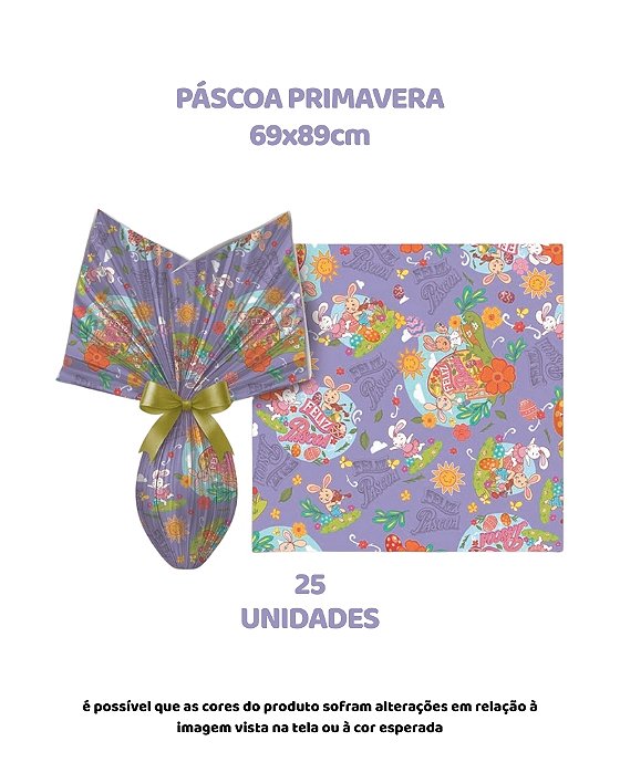 FOLHA POLI METALIZADA C/25UN PÁSCOA PRIMAVERA 69X89cm LILÁS – EMBALE (PÁSCOA)