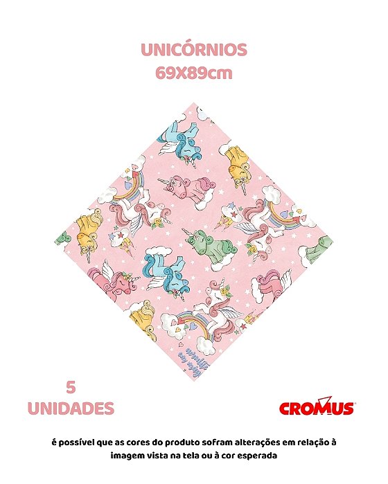 FOLHA 69X89cm UNICÓRNIOS C/5UN – CROMUS (PÁSCOA)