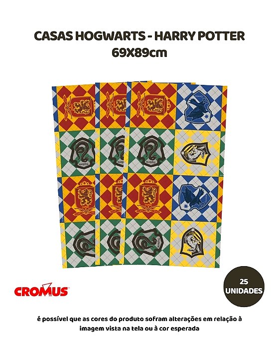 FOLHA 69X89cm CASAS HOGWARTS HP C/25UN – CROMUS (PÁSCOA)