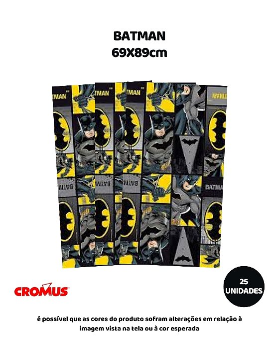FOLHA 69X89cm BATMAN C/25UN – CROMUS (PÁSCOA)