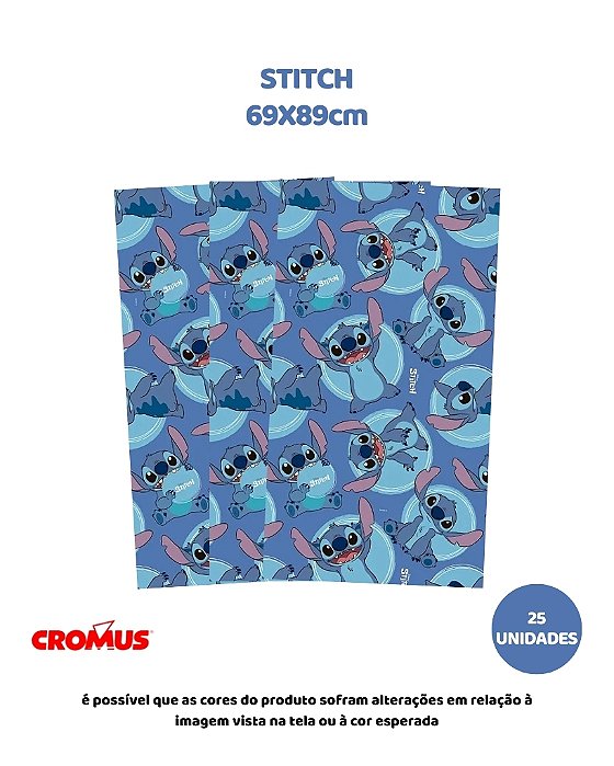FOLHA 69X89cm STITCH C/25UN – CROMUS (PÁSCOA)