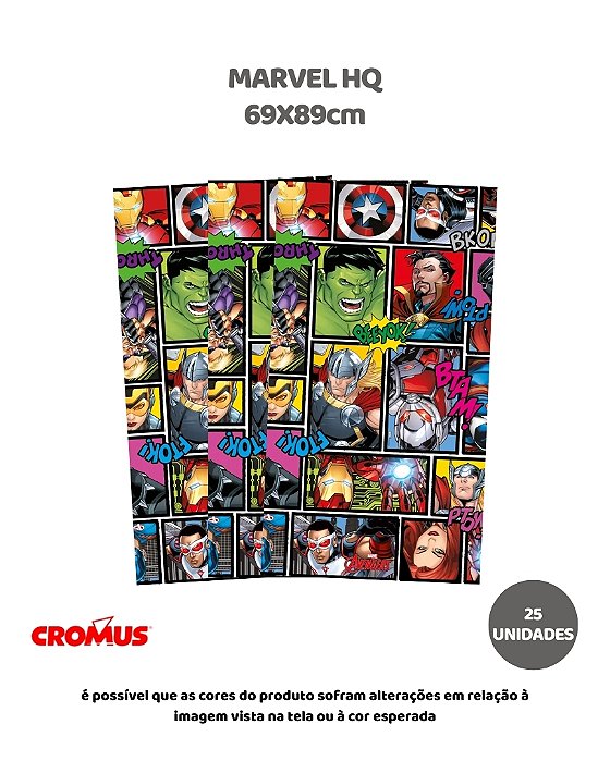 FOLHA 69X89cm MARVEL HQ C/25UN – CROMUS (PÁSCOA)