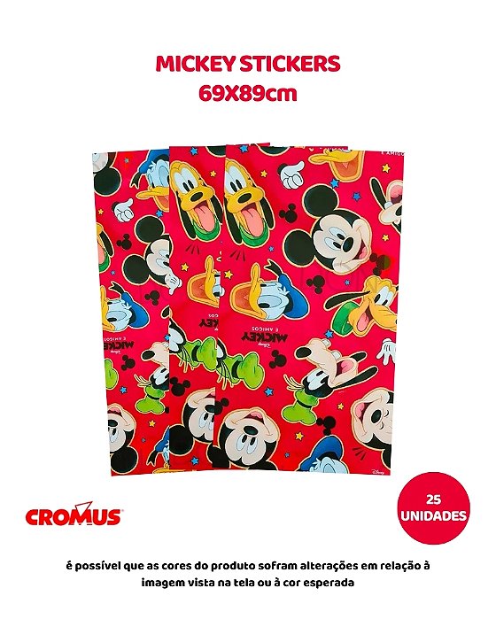 FOLHA 69X89cm MICKEY E AMIGOS C/25UN – CROMUS (PÁSCOA)