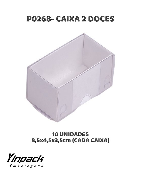 CAIXA 2 DOCES (P0268) C/10UN - YINPACK (PÁSCOA)