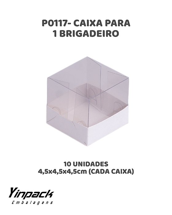 CAIXA PARA 1 BRIGADEIRO (P0117) C/10UN - YINPACK (PÁSCOA)