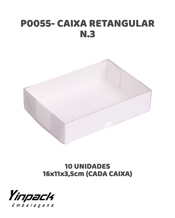 CAIXA RETANGULAR N.03 (P0055) C/10UN - YINPACK (PÁSCOA)
