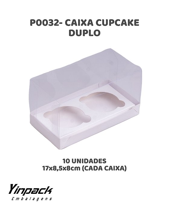 CAIXA CUPCAKE DUPLO (P0032) C/10UN - YINPACK (PÁSCOA)