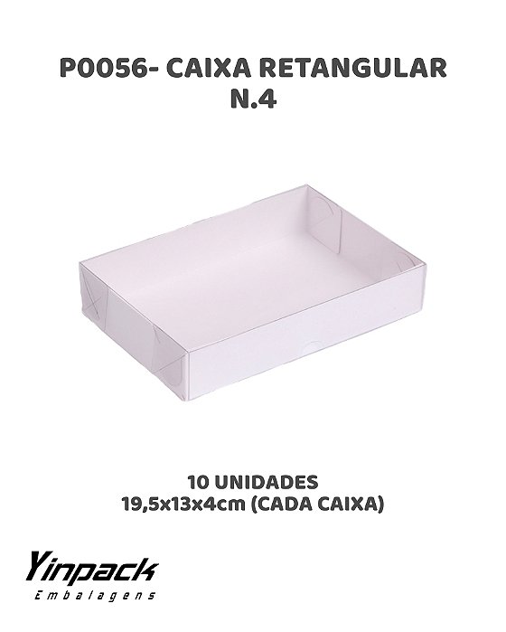 CAIXA RETANGULAR N.04 (P0056) C/10UN - YINPACK (PÁSCOA)