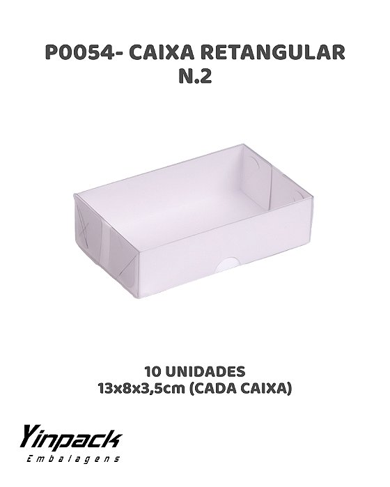 CAIXA RETANGULAR N.02 (P0054) C/10UN - YINPACK (PÁSCOA)