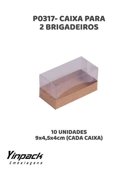 CAIXA PARA 2 BRIGADEIROS (P0317) KRAFT C/10UN - YINPACK (PÁSCOA)