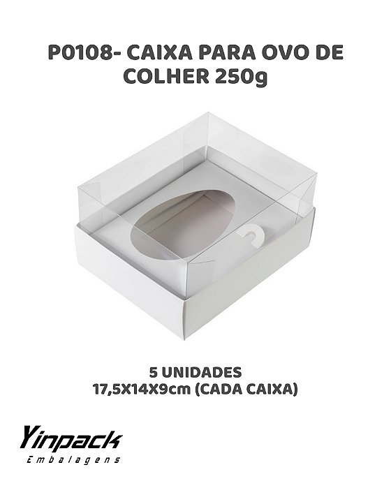 CAIXA PARA OVO DE COLHER 250g (P0108) C/5UN - YINPACK (PÁSCOA)
