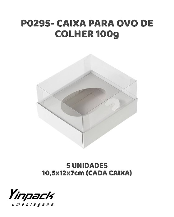 CAIXA PARA OVO DE COLHER 100g (P0295) C/5UN - YINPACK (PÁSCOA)