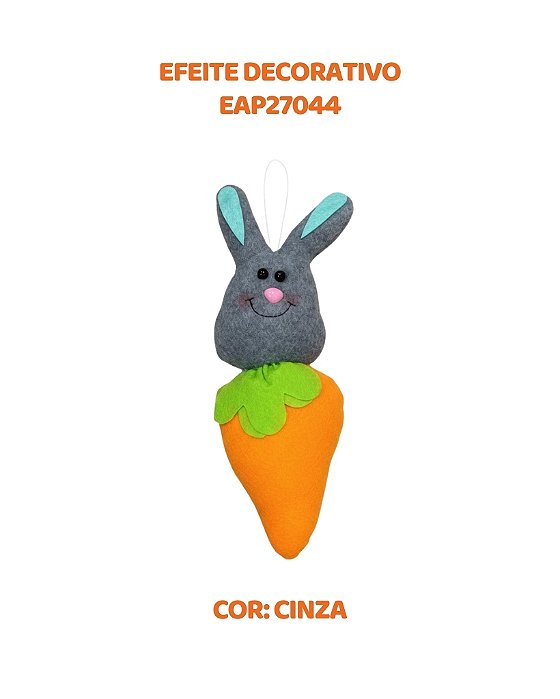 ENFEITE DECORATIVO (EAP27044) CINZA - PÁSCOA