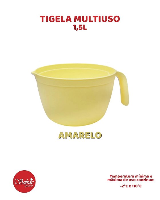 TIGELA MULTIUSO 1,5L AMARELO - SOLRAC