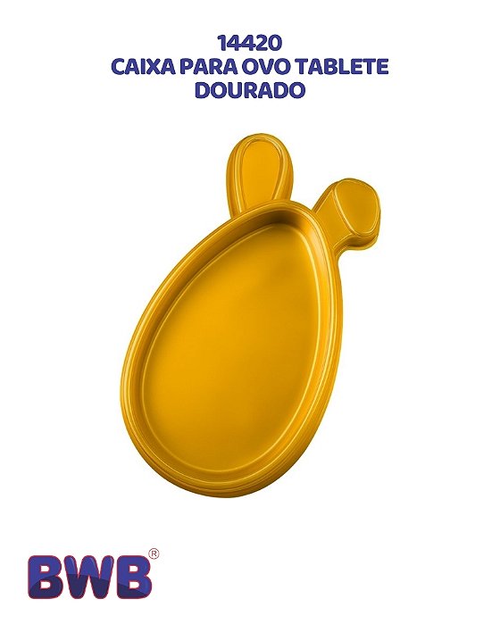 CAIXA PARA OVO TABLETE 14420 DOURADO C/10UN - BWB (PÁSCOA)