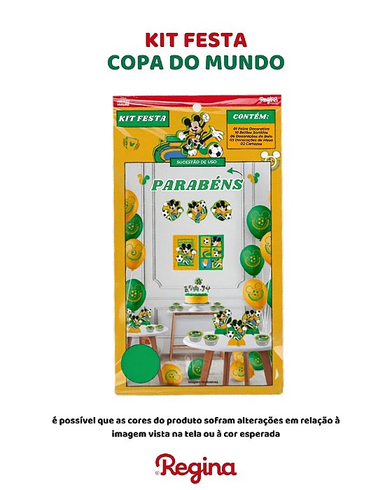 KIT FESTA MICKEY COPA DO MUNDO - REGINA FESTAS