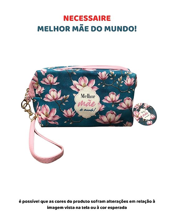 NECESSAIRE AZUL - MELHOR MÃE DO MUNDO (DIA DAS MÃES)