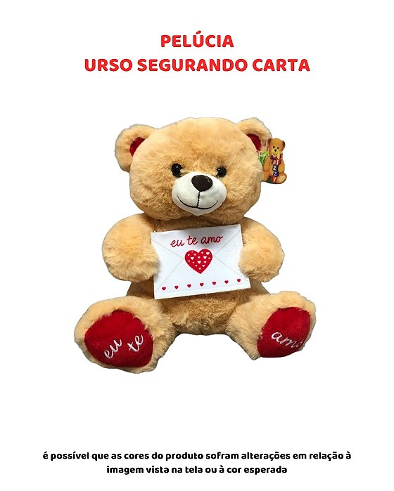 PELÚCIA - URSO COM CARTA