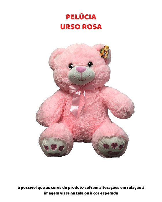 PELÚCIA - URSO ROSA