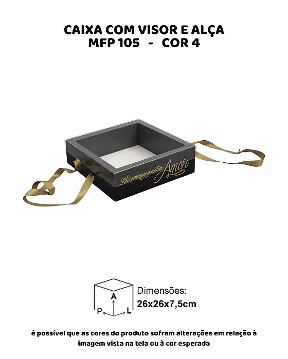 CAIXA COM VISOR E ALÇA C/10UN - MFP 105 COR 4 - MF EMBALAGENS (MaN)