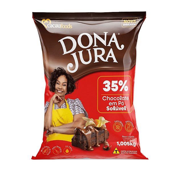 CHOCOLATE EM PÓ DONA JURA 35% CACAU 1,005KG