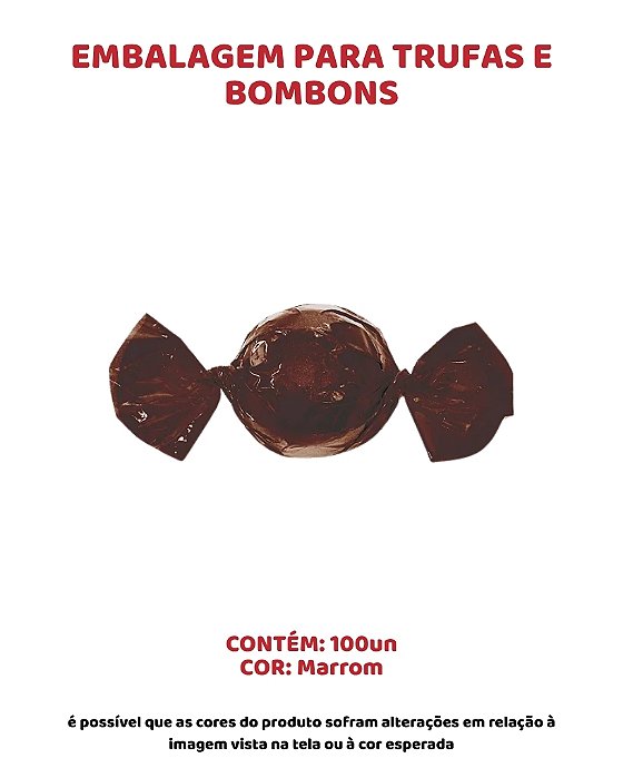 EMBALAGEM PARA TRUFAS E BOMBONS C/100UN - MARROM