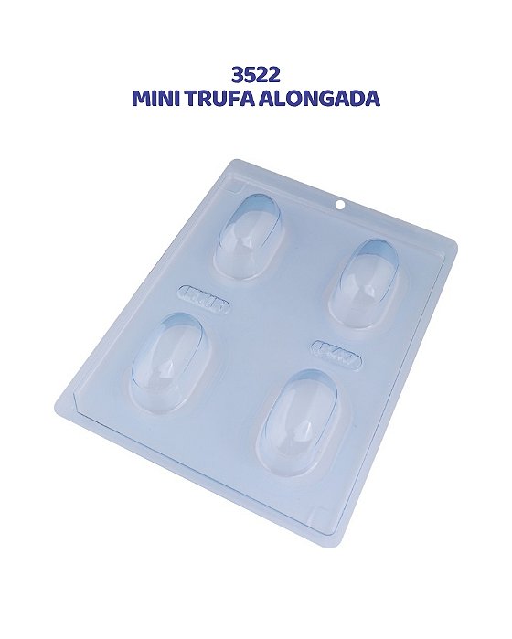 FORMA DE ACETATO 3 PARTES - MINI TRUFA ALONGADA (3522)