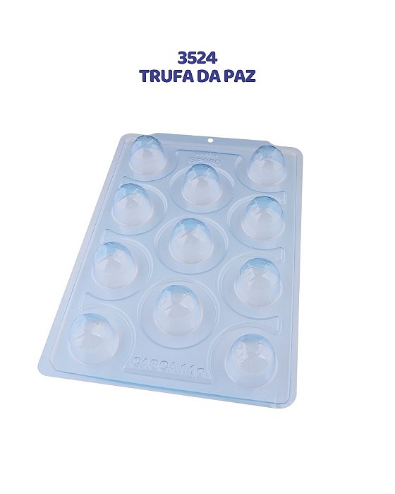 FORMA DE ACETATO 3 PARTES - TRUFA DA PAZ (3524)