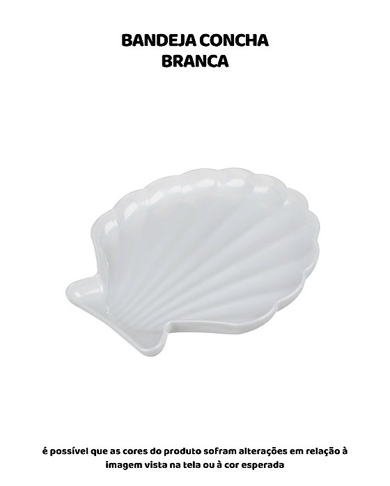 BANDEJA CONCHA - BRANCO PÉROLA