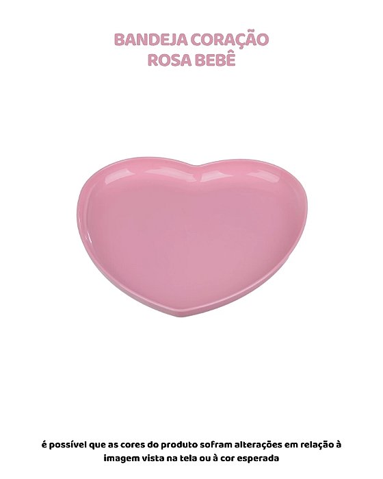 BANDEJA CORAÇÃO - ROSA BEBÊ