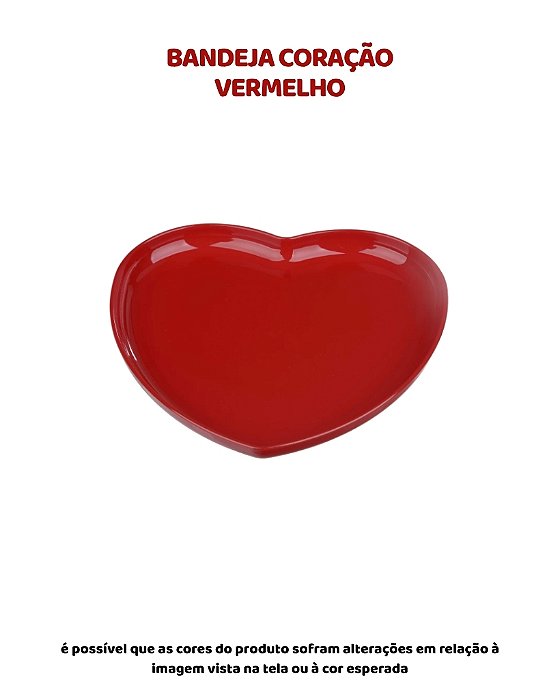 BANDEJA CORAÇÃO - VERMELHO