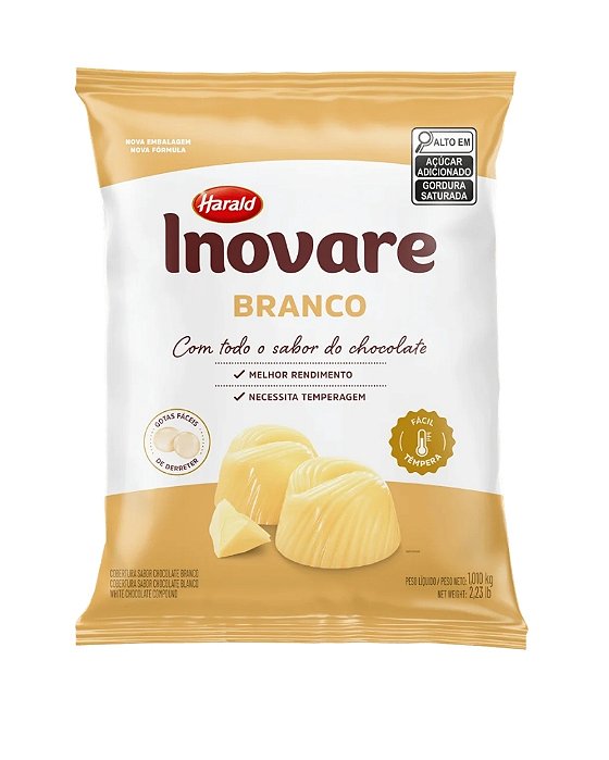CHOCOLATE INOVARE GOTAS 1,01kg BRANCO