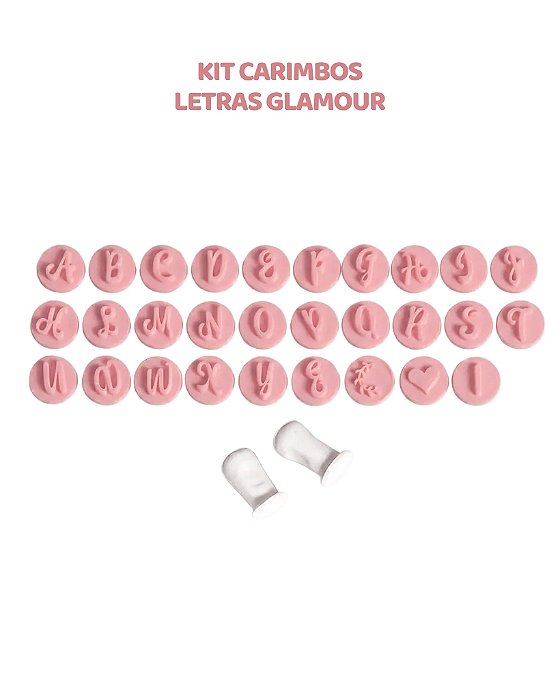 KIT CARIMBOS - LETRAS GLAMOUR 2cm