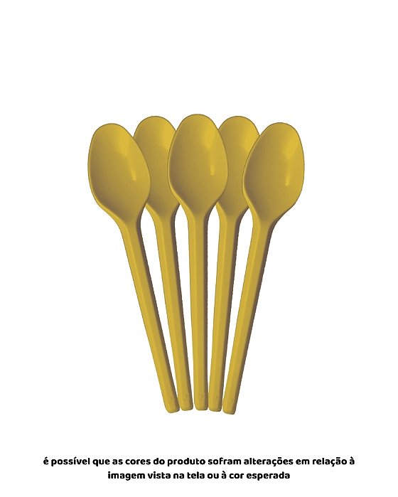 COLHER DESCARTÁVEL C/50UN - DOURADO