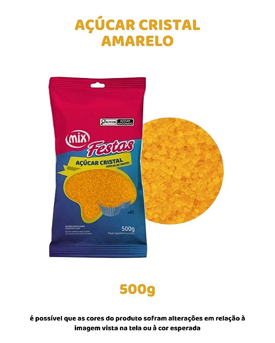 AÇÚCAR CRISTAL 500g - AMARELO