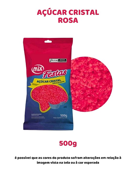 AÇÚCAR CRISTAL 500g - ROSA