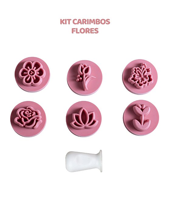 KIT CARIMBOS - FLORES 2cm