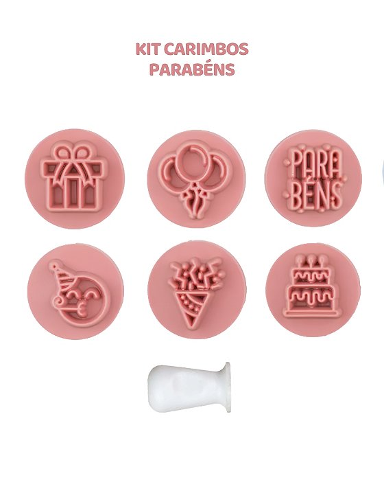 KIT CARIMBOS - PARABÉNS 2cm