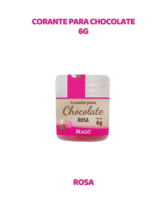 CORANTE EM PÓ 6g PARA CHOCOLATE - ROSA