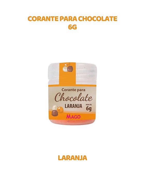 CORANTE EM PÓ 6g PARA CHOCOLATE - LARANJA